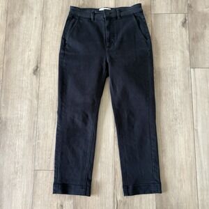 Everlane Cropped Slim Short Pants Jeans Sz 4 Straight Washed Black Cropped